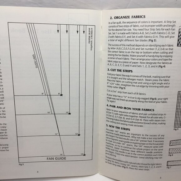 Fan Quilts Easy New Technique No. 4124 9 Patterns Marion Maerke Carol Schiappino - Picture 2 of 10